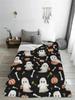 Halloween Ghost Party D Flannel Throw Blanket Pumpkin Skeleton Lightweight Bedspread for Travel and Home