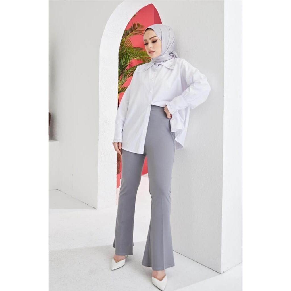 206 Spanish Leg Fabric Trousers