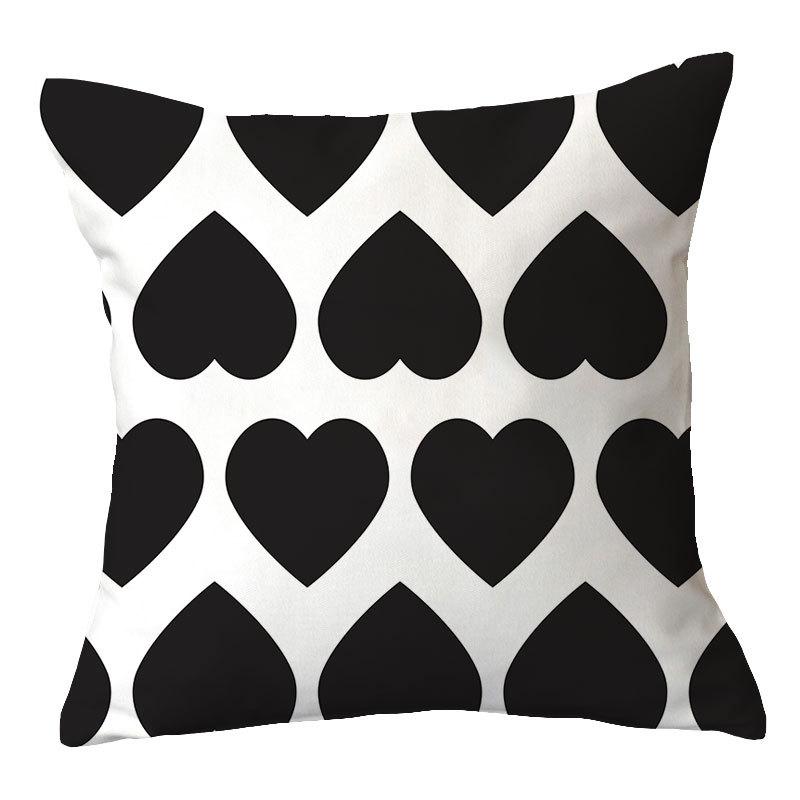 Simple New Blue Geometric Plush Pillowcase Home Fabric Sofa Pillow Cushion Cover