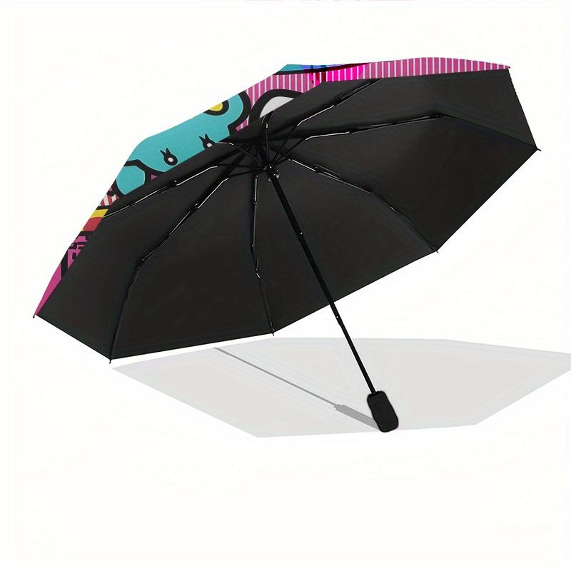 Hello Kitty,Candy Mouse Automatic Folding Umbrella Simple 8 Rib Design, Bright Cartoon Pattern, Durable Iron Frame, Suitable For Travel, Out