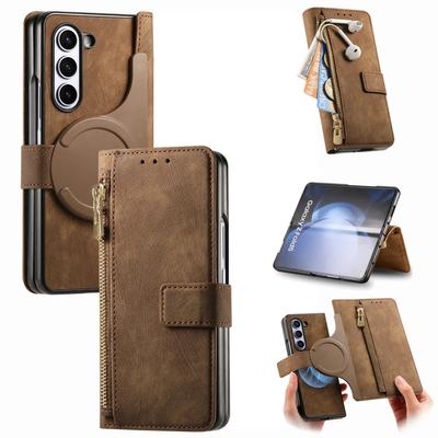 Husă din piele de lux 2 în 1 Portofel magnetic Slot pentru card Suport cu clapetă pentru Samsung Galaxy Z Fold 6 5 4 3 Protejează husă rigidă rezistentă la șocuri