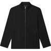 Blue Series Business Comfortable Zip Long Sleeve Jacket Men Jackets Black F11M512502F-BK