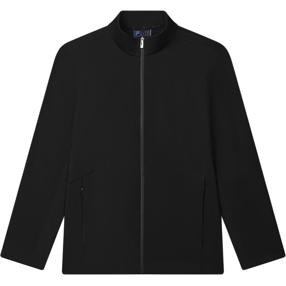Fila Blue Series Business Comfortable Zip Long Sleeve Jacket Men Jackets Black F11M512502F-BK
