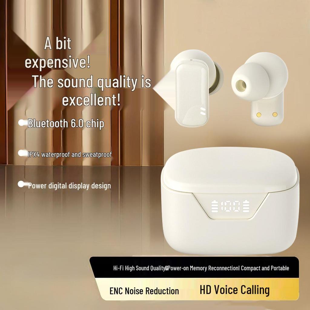 Q92 High-Fidelity In-Ear Bluetooth Earphones: Ultra-long Battery, Soft Noise-Cancelling Plugs for Pain-Free Wear
