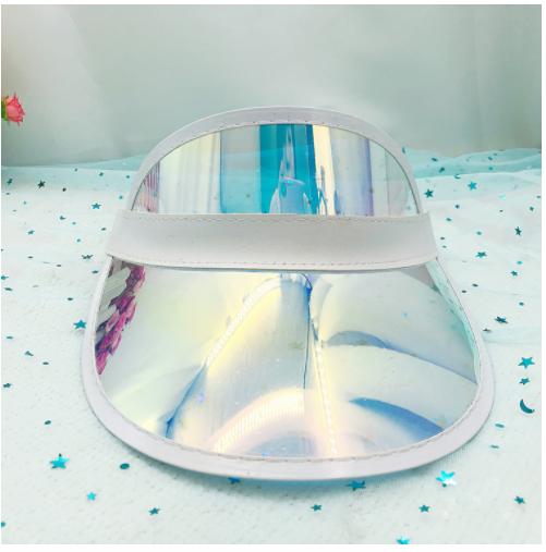 Sports  Adult Uv Protective Plastic High Quality Sun Visors Transparent Protect Pvc Beach Sun Visor Cap Hat for Women