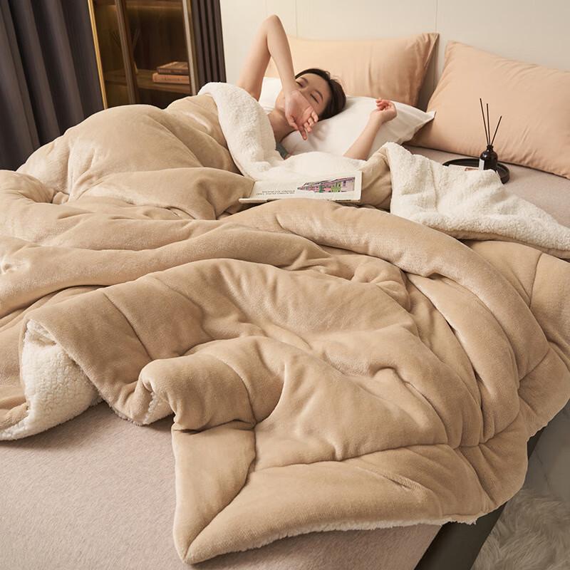 

LISM Double-Layer Milk Velvet Sherpa Winter Blanket