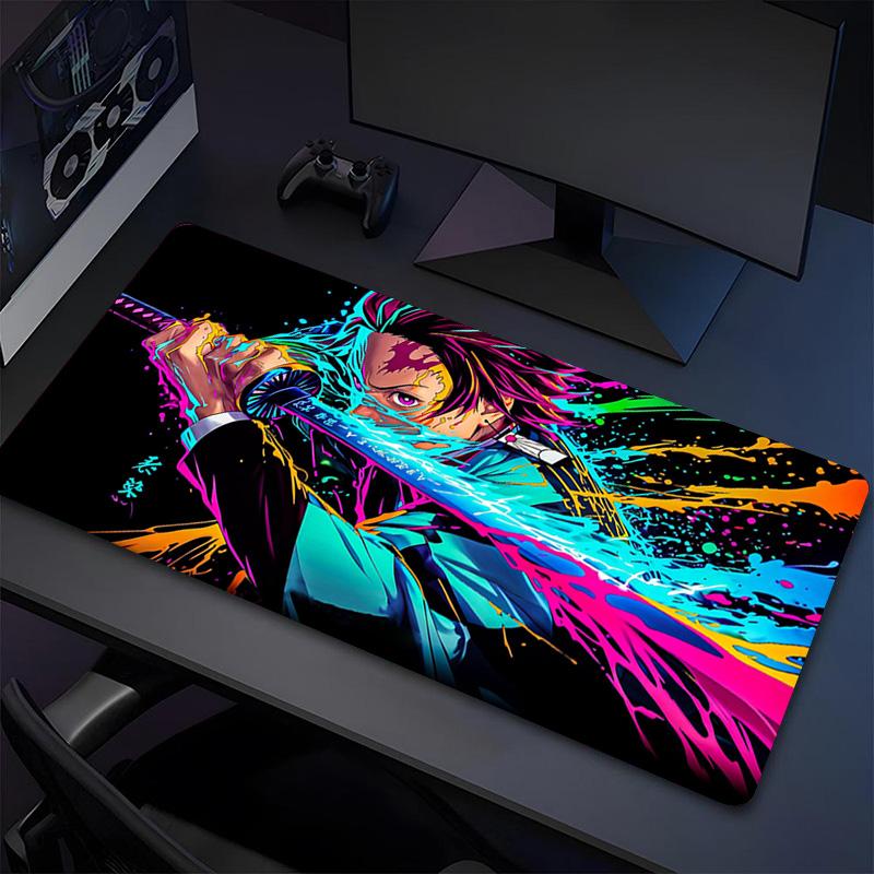 Colorful Movement Xl Gaming Mouse Pad Nonslip Rubber Base Stitched Edge Waterproof Desk Mat For Pc Laptop Gamer Office Computer Accessories