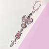 Stylish Heart Pendant Phone Lanyard Trendy Bowknot Candy Pendants Y2k Style Keychain Phone Charm Straps Ornaments