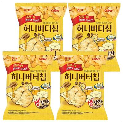 Haitai Honey Butter Chip (Sweet & Savory Potato Chips) 60g (4pack / 6pack)