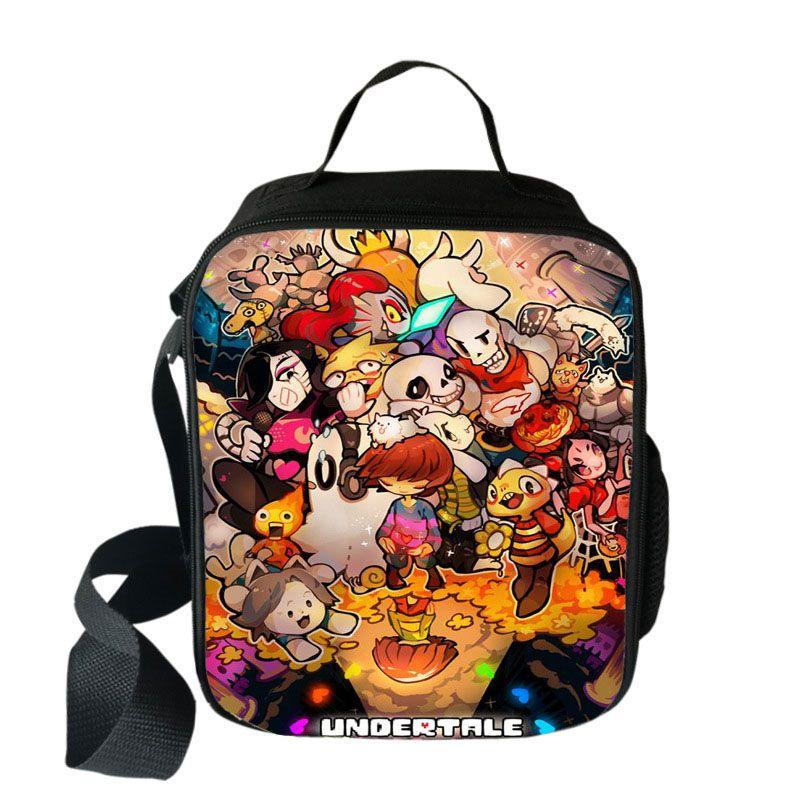 Durable Polyester Undertale Game Insulated Lunch Bag Perfect For Boys And Girls