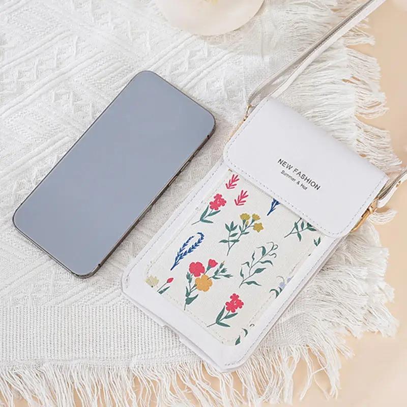 1-4PCS Touchable Women Crossbody Cell Phone Bag Mini Handbag Daily Versatile Wallet Sweet Shoulder Purse for Ladies