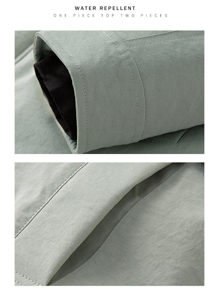 Men's Trendy Plus Size Mid-Length Cotton Windbreaker Jacket - Warm and Fashionable 2026 Edition