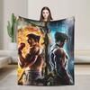 Super Soft Blanket Picnic Tekken Throw Blanket Flannel Bedspread For Couch Chair Aesthetic Sofa Bed Cover