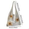 Knitted Tote Bag Chic Hobo for Seaside Holidays Birthday Gift Indoor Outdoor