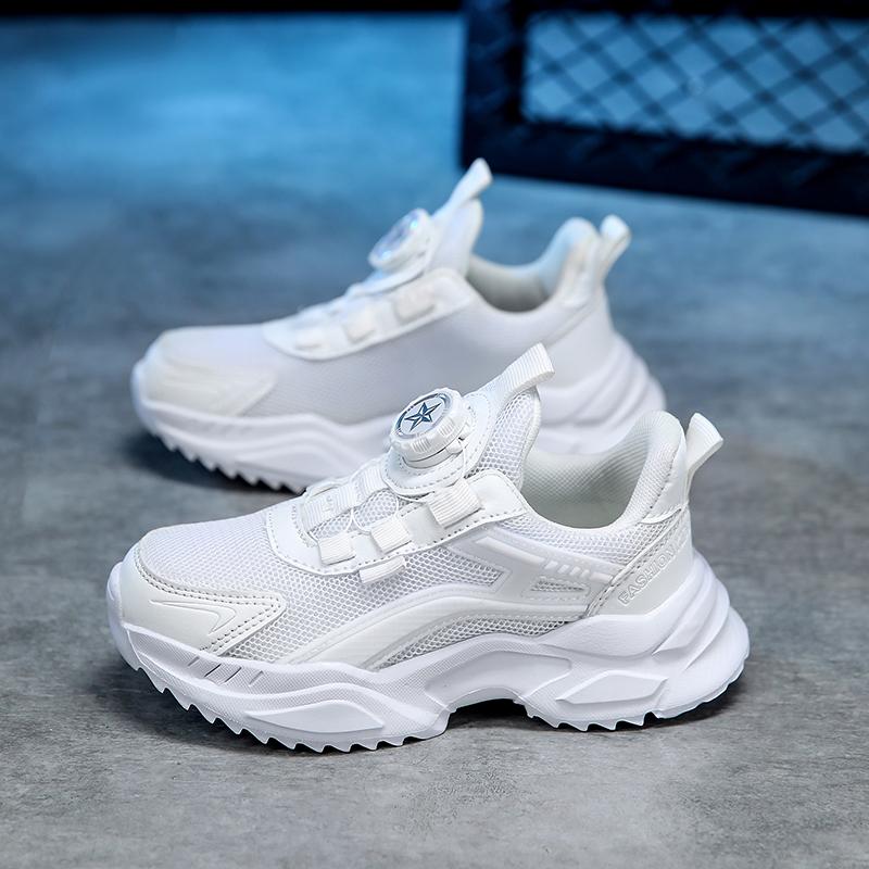 

Детские трендовые удобные кроссовки для бега на мягкой подошве, студенческие модные повседневные дышащие спортивные кроссовки для мальчиков и девочек 28 белый