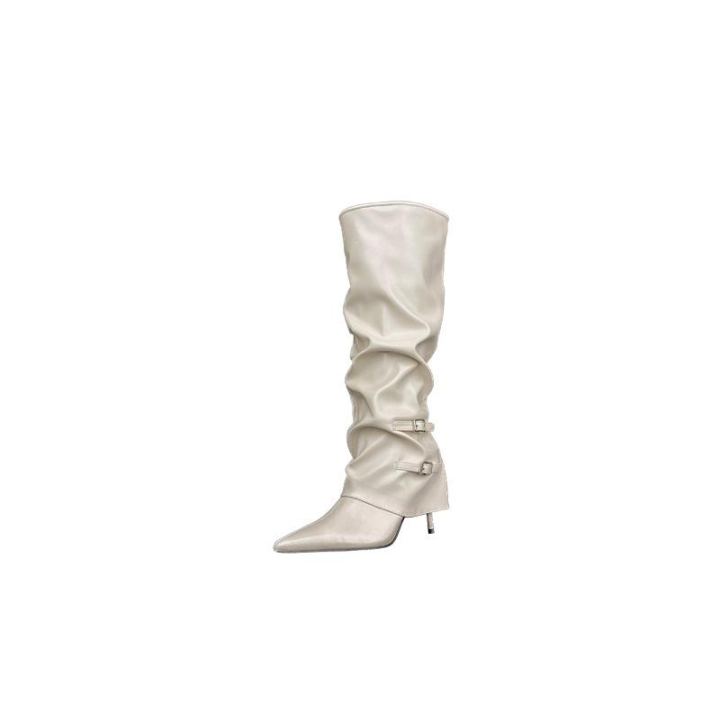 Autumn and winter new pointed thin heel high heel temperament French fashion sexy beautiful boots