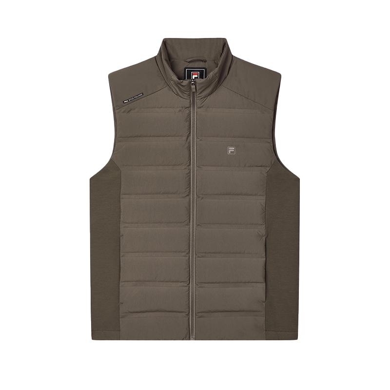 

New FILA Down Vest Men s Caramel Coffee F11M443909FBN 180/100A/XL