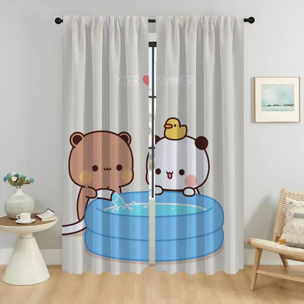 Bubu and Dudu Curtains for Living Room Curtain Shades Partition Halloween Decoration Kitchen Curtains 2 Pieces Tulle for Bedroom