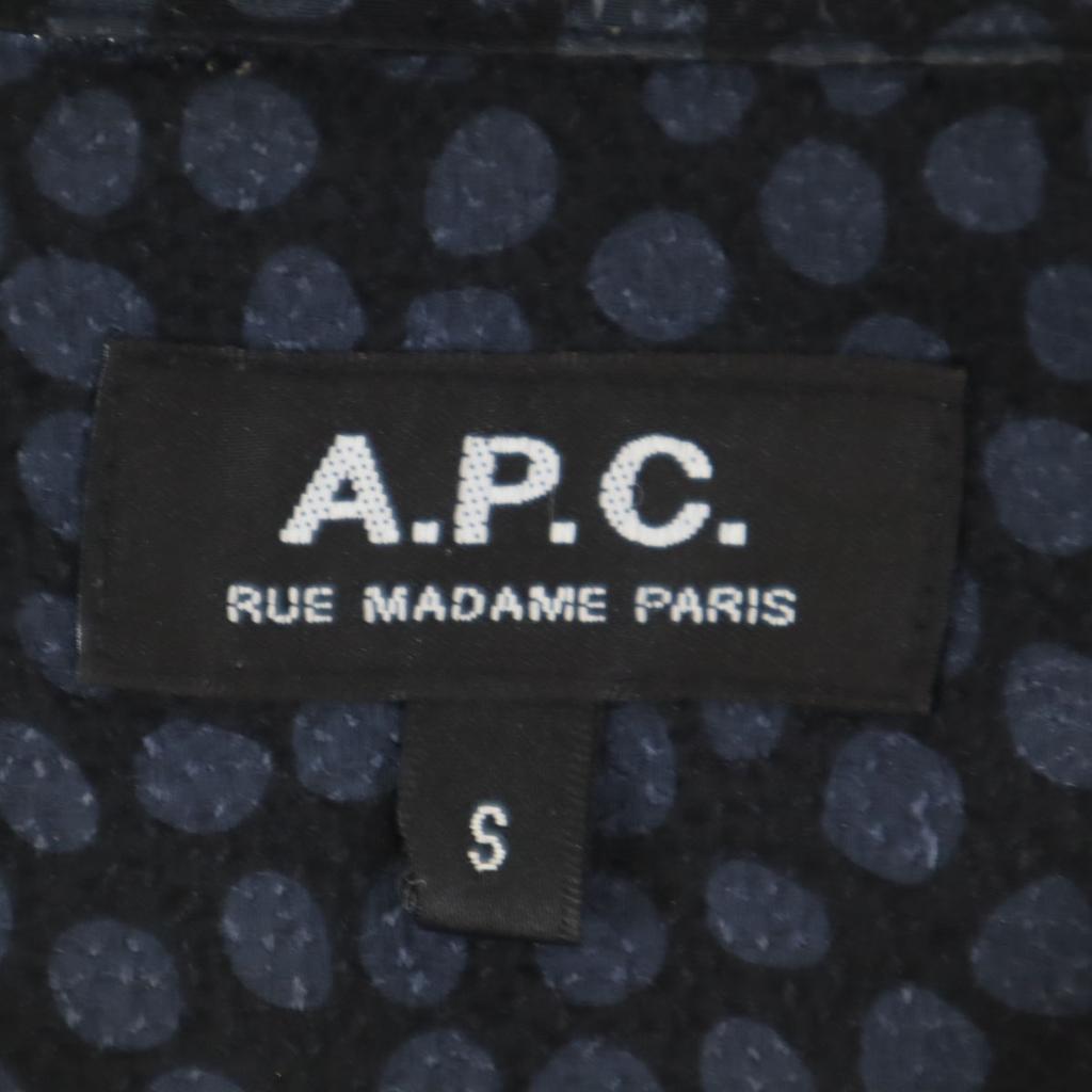 A.P.C. Silk Overall Handle Long Sleeve Shirt S Black Women Used