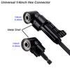 Right Angle Screwdriver Attachment Holder Magnetic Power Drill Bit Adjustable 105 Degree 1/4 Extension Screw Driver Adapter