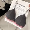 Summer deep V French triangle cup contrasting color beautiful back underwear women's small chest seamless thin without steel ring sexy bra cover