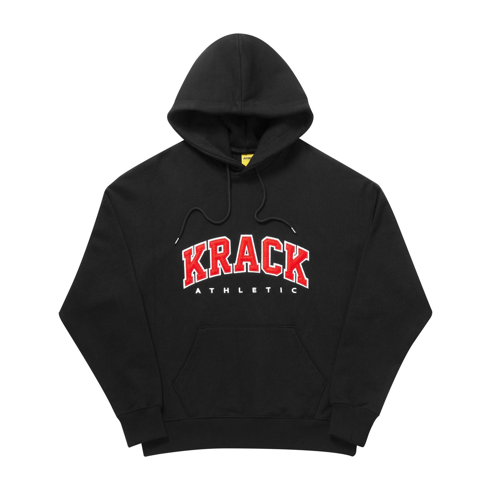 Crack Athletic Arch Logo Hoodie Black Black/L