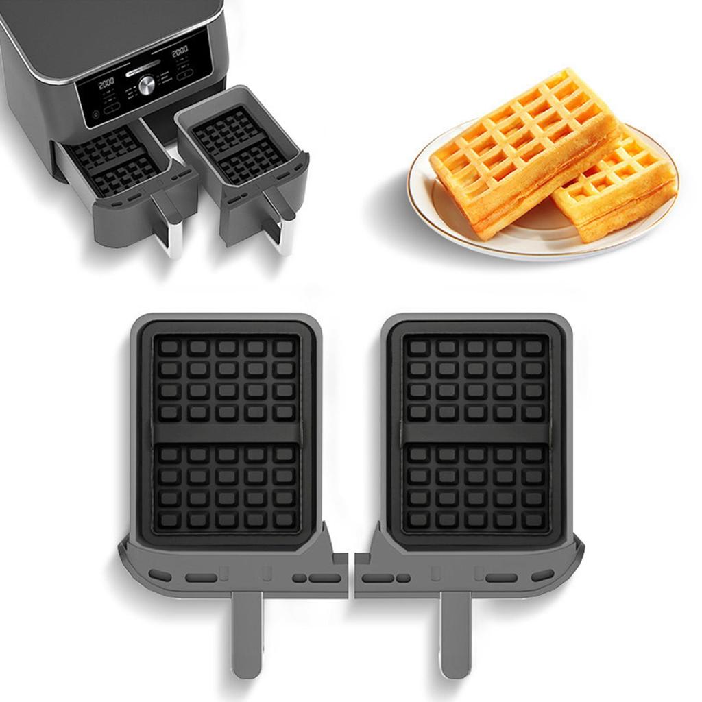 Waffle Maker Mold Air Fryer Silicone Baking Tray Non-Stick Cookie Tray Waffle Making Mold For Cookie Cake Dessert Pancake