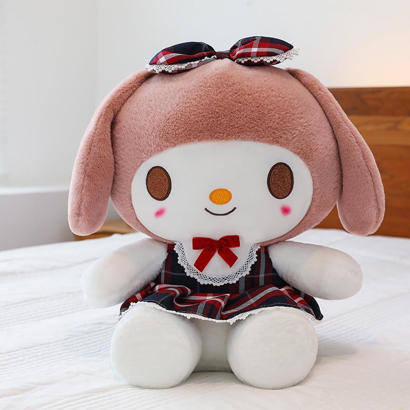Adorable Plush Toy Cartoon Anime Style Soft And Cuddly Kuromi Melody Hello Kitty Melody ,20cm/7.87in