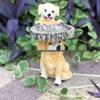 Puppy Pet Bird Feeder Resin Garden Ornament