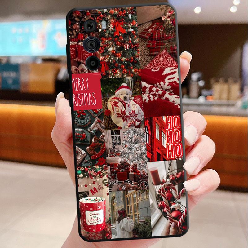 Christmas Art Phone Case For Motorola Edge 50 40 Pro 60 50 40 30 Ultra Neo Fusion Moto G Play G Stylus G Power G