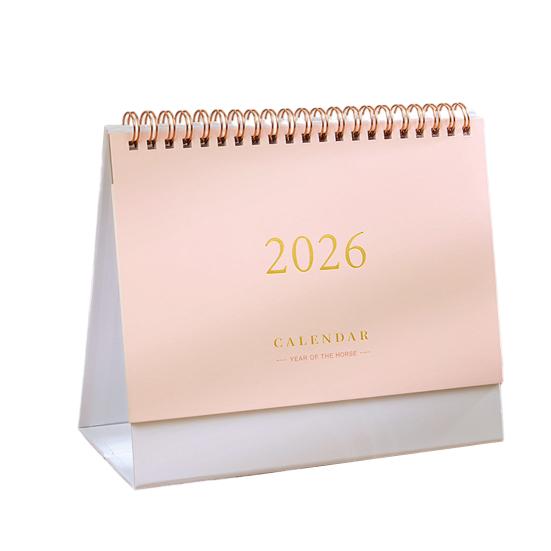 2026 Desk Calendar JAN 2026 - DEC 2026 Standing Flip Desktop Calendar 12 Months Planner with Twin-Wire Binding for Home Office School