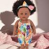 Boneca Realista de Menina Negra de 12 polegadas com Cabelo Afro Cacheado Natural Seguro Reborns Brinquedo Para Crianças Colecionável Confortante