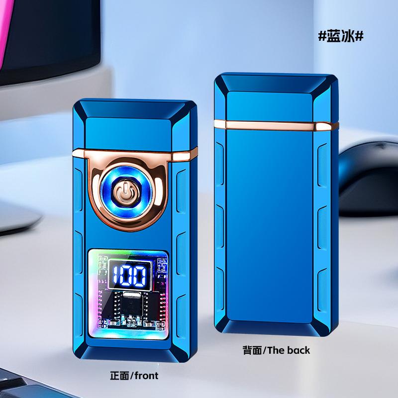 2025 New Fashionable Strong Light Lamp Arc Windproof Lighter Portable Charging Men's High Quality Cigarette Lighter Gift