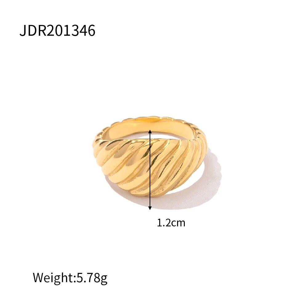 

Youthway модное кольцо из нержавеющей стали с геометрическим рисунком позолоченное водонепроницаемое модное ювелирное изделие унисекс 2023 НОВИНКА 8