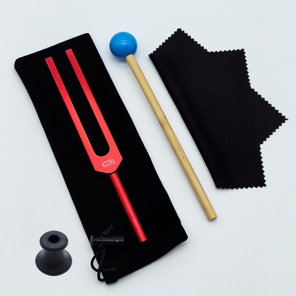 Gold 432HZ Aluminum Alloy Colored Tuning Fork with Triangle Shape.