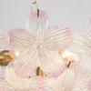 French Style LED Flower Pendant Light - Modern Glass Hanging Lamp for Living Room, Dining Room & Bedroom Home Decor