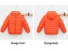 Autumn/Winter Solid Color Hooded Children's Down Cotton Jacket - Lightweight and Warm for Boys & Girls.