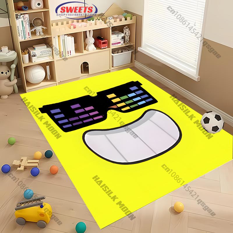 Funny S Sunny and Mel0n Pattern Carpet Rug for Living Room Bedroom,Office Areas,large Decora Mat, Durable Machine Washable Mat
