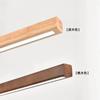 Modern LED Pendant Light wood Long Strip dining table lamp suspension Chandelier for living dining room kitchen lighting fixture