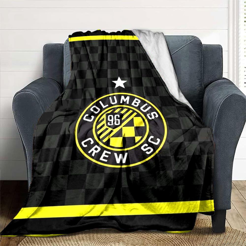 Columbus Crew SC Print Flannel Blanket High Quality Warm Comfortable Cover for All Seasons Perfect for Gifts Home Decor