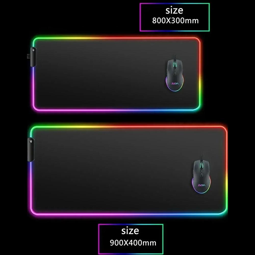 Amine Cartoon R-ReZero Mouse Pad Gamer Luminescence Led Mouse Pad Gaming Table Rgb Deskmat Keyboard Pc Mousepad