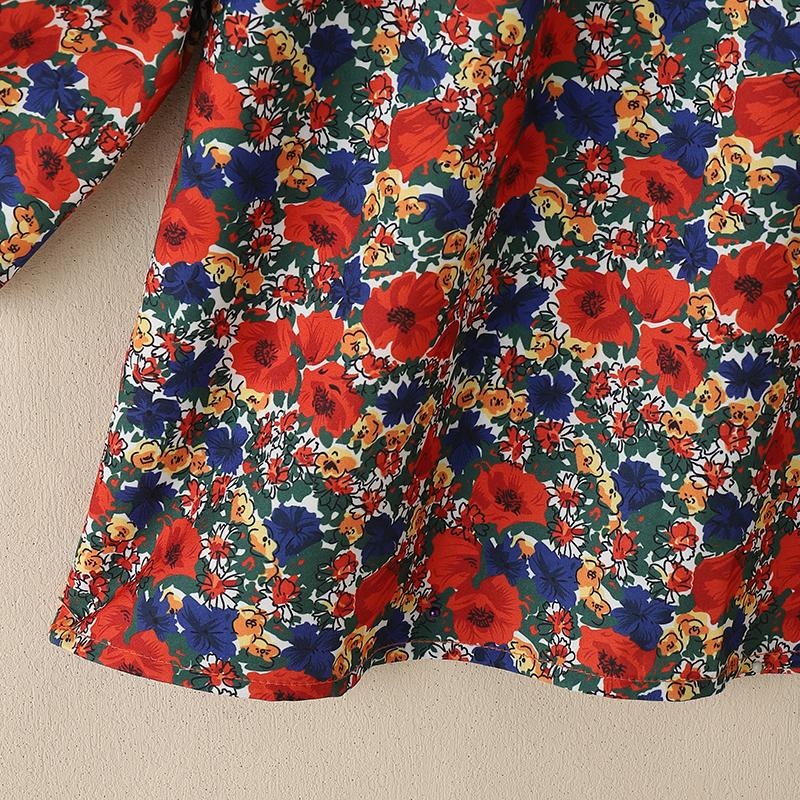 ZANZEA Damen Sommerbluse mit Blumendruck, lässig, Rundhalsausschnitt, 3/4-Ärmel