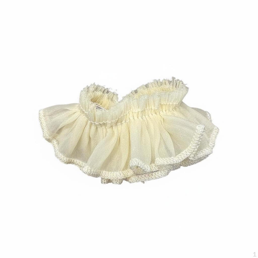 10cm Doll Skirt Handmade Ruffled Gauze Soft Outfit for Hobbyists, Craft Projects Style 1