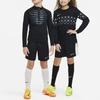 Nike Spodenki chłopięce Dri-FIT Academy 23 z blokiem kolorów i nadrukiem logo, proste nogawki Spodenki chłopięce Czarne DX5476-010
