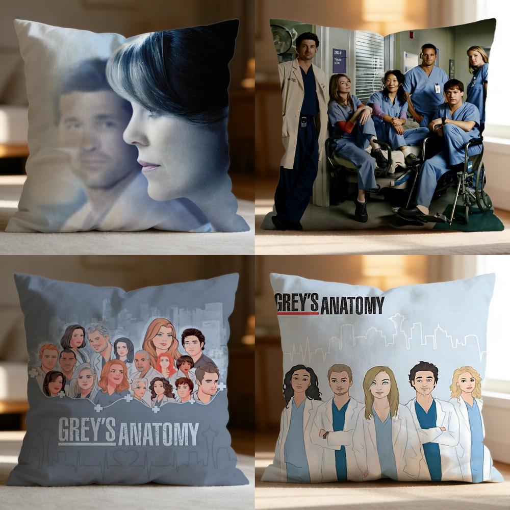 Popular GGrey's Anatomyer Cushion Cover Soft Washable Pillow Case Multi-Scene for Couch Bed Travel Office Use