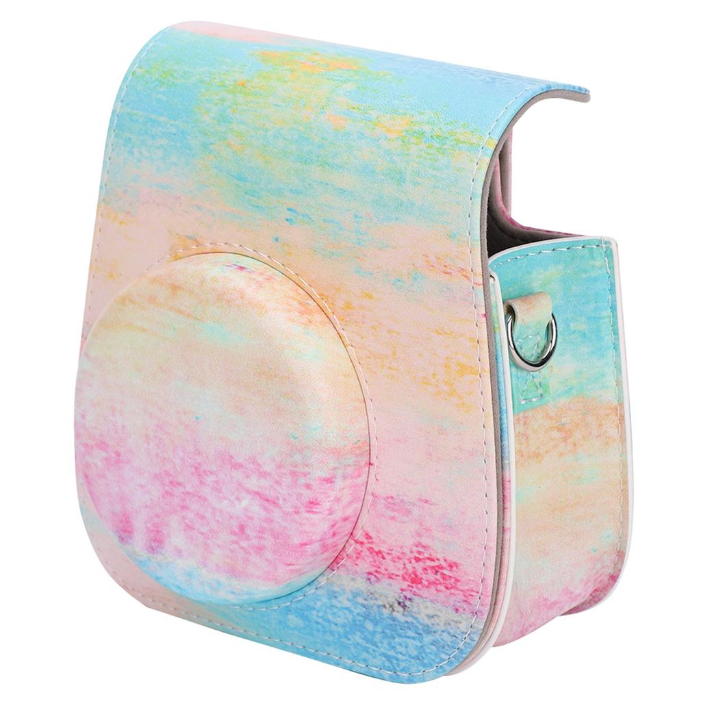 PU Leather Camera Protection Case Bag Cover Single Shoulder Strap for Instant Camera Mini11