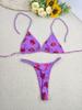 European & American New Braided Triangle Thong Bikini Set