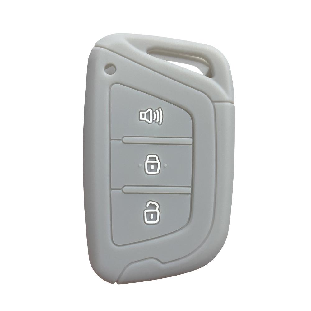 

Silica Gel Cute Key Cover Case for JAC T50 S2 S3 S4 S5 S7 Key Case for Car Cover for Alarm Smart Remote Keychain Accessory сірий