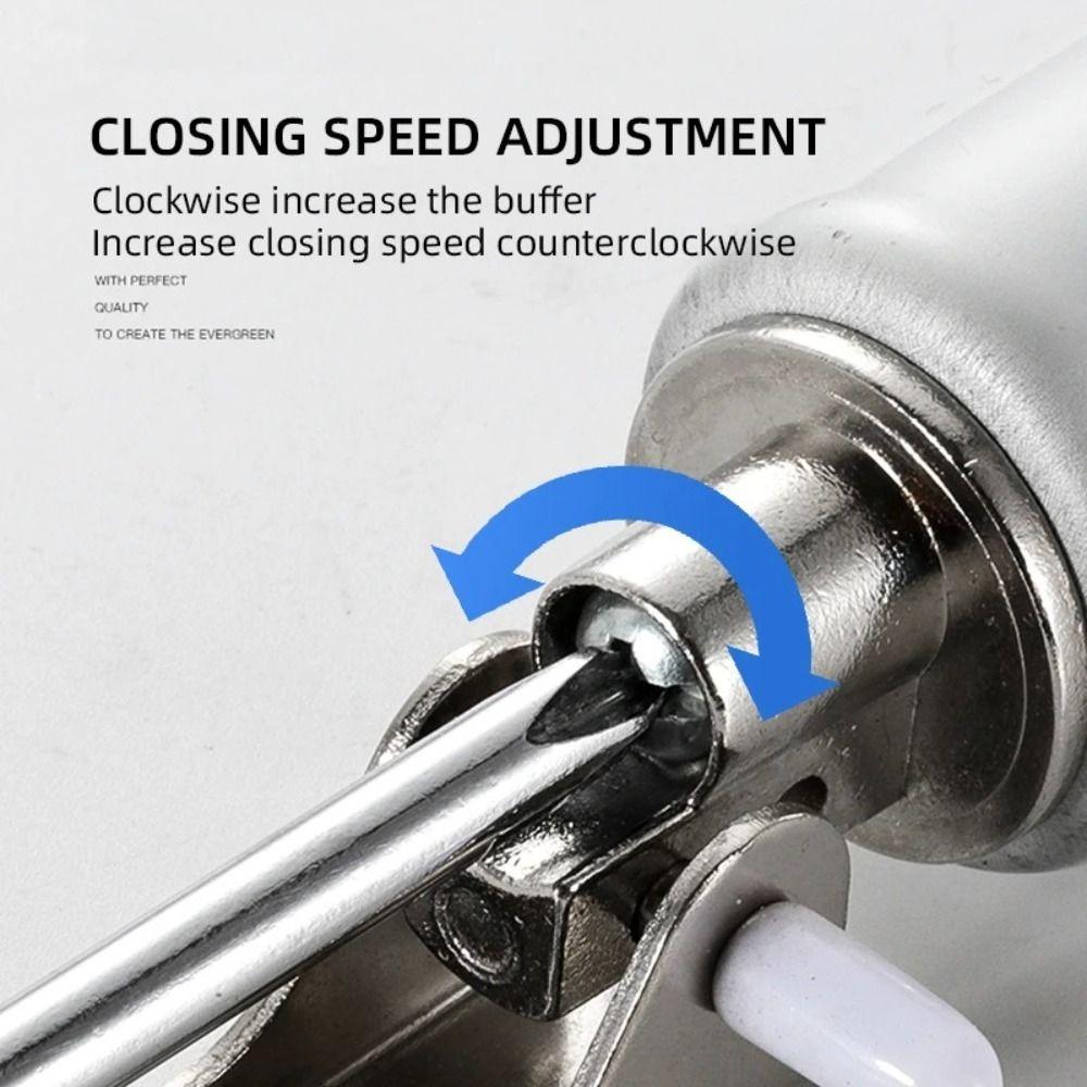 Anti-Pinch Pneumatic Door Closer Automatic Rebound Spring Return Device  Light Medium Wooden Doors
