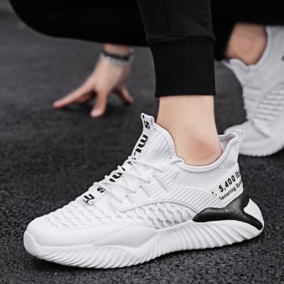 Spring New Men's Shoes Fashion Fly-woven Men's Casual Shoes Trend Breathable Running Sports Shoes Men